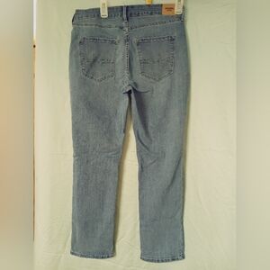 Women's Denizen Levi's mid rise slim midrise stretch blue jeans 10S 32/27/10